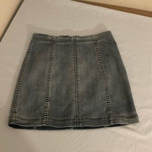 Free people denim mini skirt